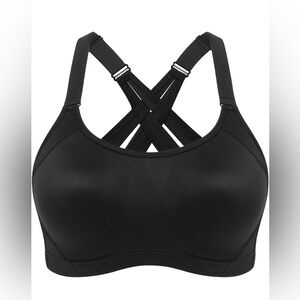 Wingslove High Impact Sports Bra for Women Wireless Adjustable Criss Cross